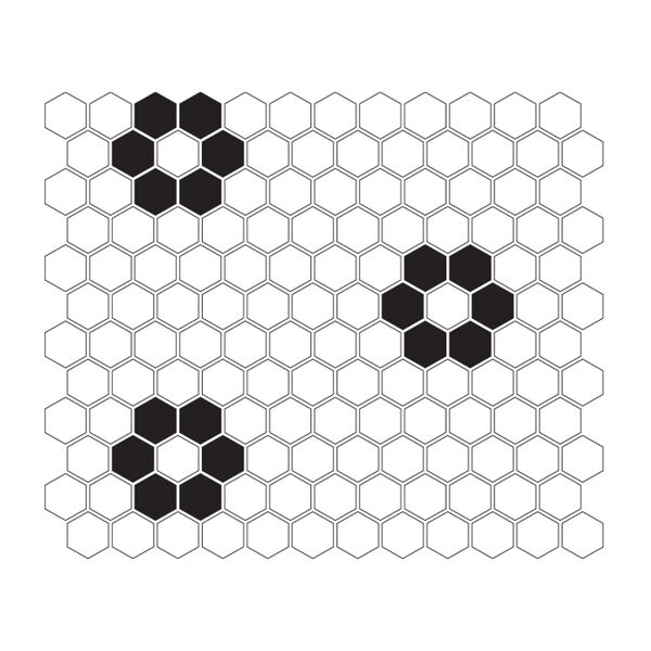 dunin mini hexagon b&w flower mozaika 26x30 gres dunin do łazienki błyszczące