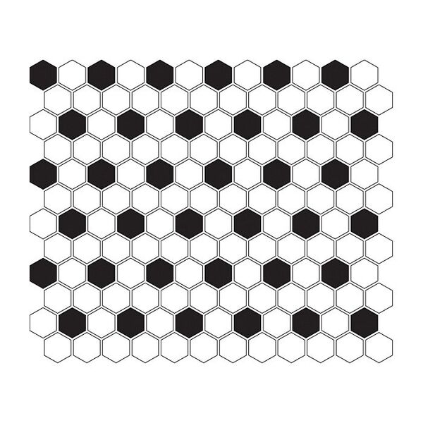 dunin mini hexagon b&w mix mozaika 26x30 gres dunin heksagonalne do łazienki mrozoodporne o grubości 6 do 8 mm