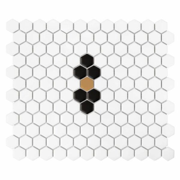 dunin mini hexagon black beetle matt mozaika 26x30 gres prostokątne na podłogę matowe o grubości od 4 do 6 mm