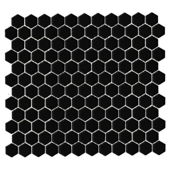 dunin mini hexagon black mozaika 26x30 płytki dunin prostokątne do łazienki błyszczące mrozoodporne o grubości 6 do 8 mm