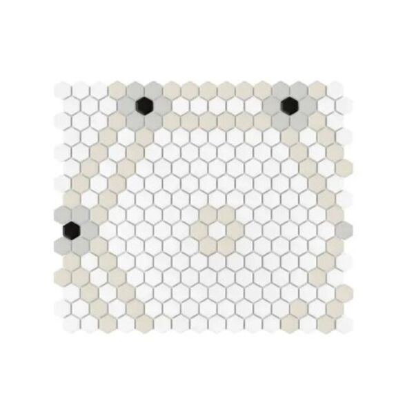 dunin mini hexagon doublehex  matt mozaika 40.1x34.1 gres heksagonalne do łazienki na podłogę