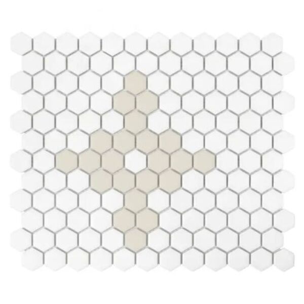 dunin mini hexagon floret matt mozaika 26x30 mozaika do salonu na podłogę