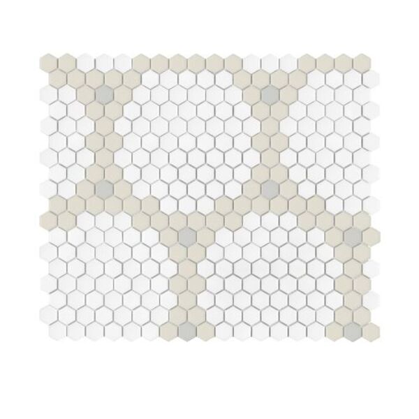 dunin mini hexagon garland cotton matt mozaika 40.1x34.1 gres prostokątne do salonu na podłogę o grubości od 4 do 6 mm