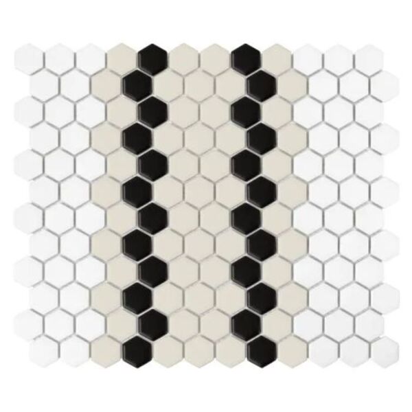 dunin mini hexagon stripe 5.1.c matt mozaika 26x30 płytki dunin prostokątne do łazienki na podłogę mrozoodporne o grubości od 4 do 6 mm