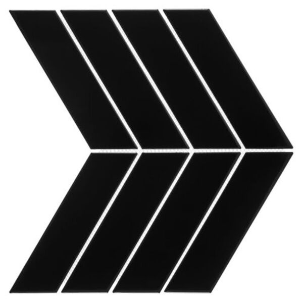 dunin royal chevron black matt mozaika 31.8x22.4 dunin royal chevron