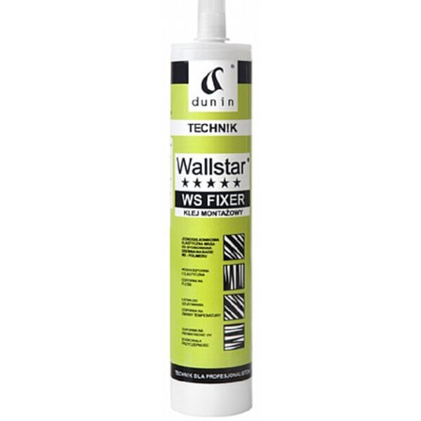 dunin wallstar ws fixer klej biały do gzymsów. profili ściennych. listew przypodłogowych. paneli 3d 290 ml 