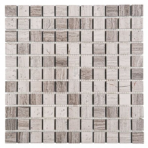 dunin woodstone grey 25 mozaika kamienna 30.5x30.5 błyszczące płytki drewnopodobne