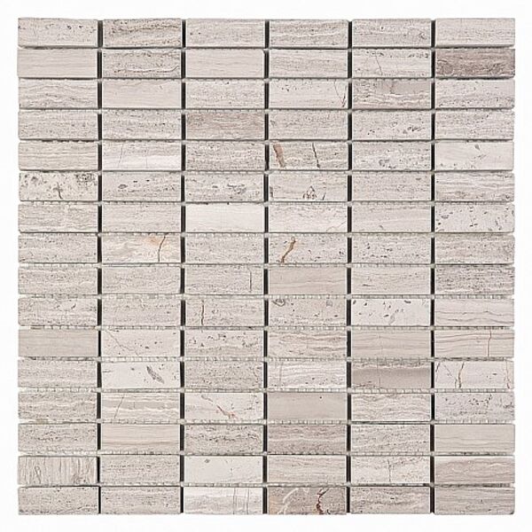 dunin woodstone grey block 48 mozaika kamienna 30.5x30.5 błyszczące płytki drewnopodobne