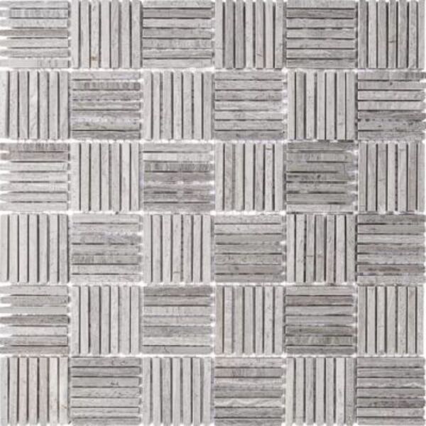 dunin woodstone grey tatami 48 mozaika kamienna 30.5x30.5 błyszczące płytki drewnopodobne