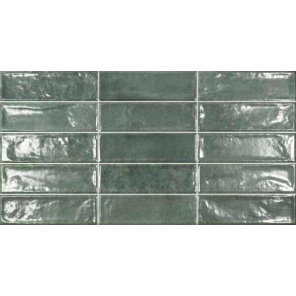 eco ceramic pool green płytka ścienna 31.6x60 płytki eco ceramic imitujące cegłę prostokątne błyszczące cegiełki o grubości od 8 do 10 mm