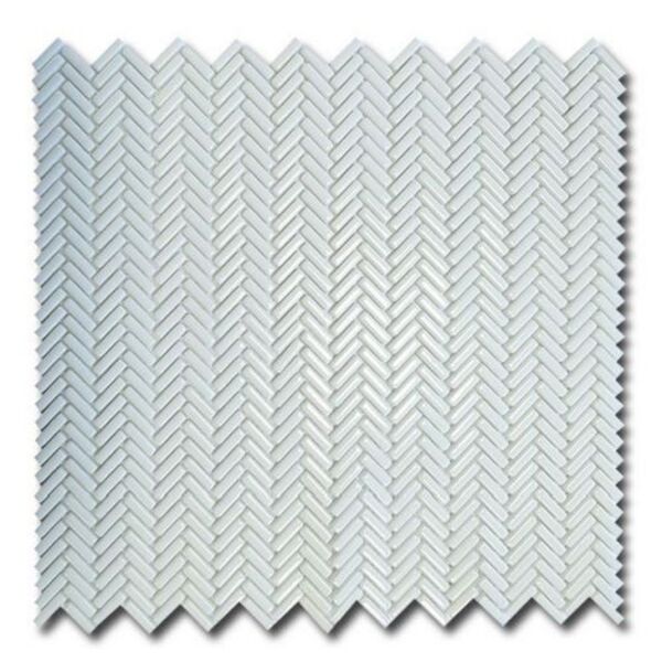 el casa enamel herringbone white brillo mozaika 28x30.3 płytki el casa