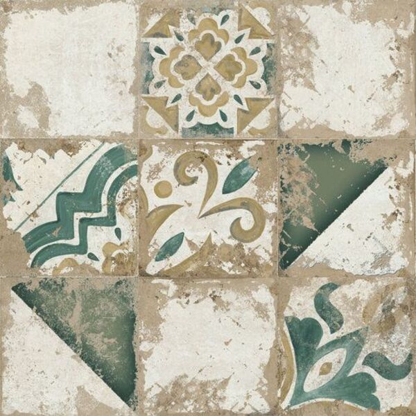 el molino memory verde mat gres rektyfikowany 58x58 gres kwadratowe do kuchni zielone strukturalne wzorzyste patchwork