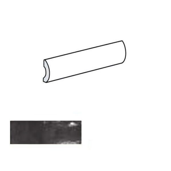 equipe altea black pencil bullnose 3x20 (27633) glazura equipe ceramicas hiszpańskie strukturalne