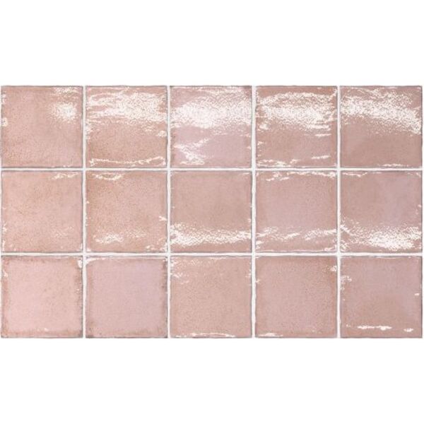 equipe altea dusty pink płytka ścienna 10x10 (27605) glazura equipe ceramicas hiszpańskie błyszczące strukturalne o grubości od 8 do 10 mm