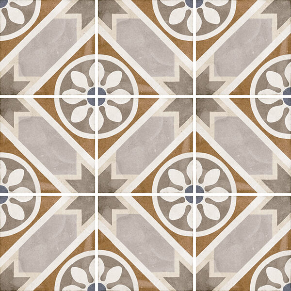 equipe art nouveau apollo color gres dekor 20x20 (24401) patchworkowe płytki equipe ceramicas