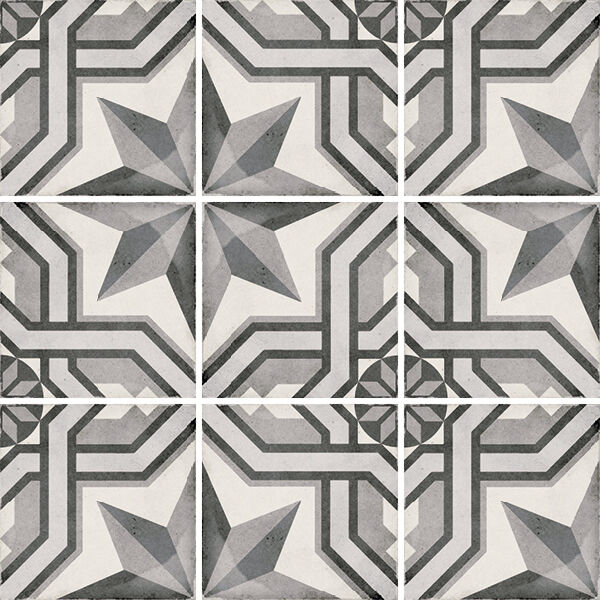 equipe art nouveau cinema grey gres dekor 20x20 (24414) gres equipe ceramicas kwadratowe do kuchni ornament