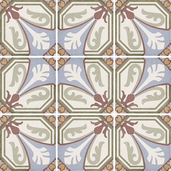 equipe art nouveau viena color gres dekor 20x20 (24404) gres equipe ceramicas kwadratowe do kuchni ornament