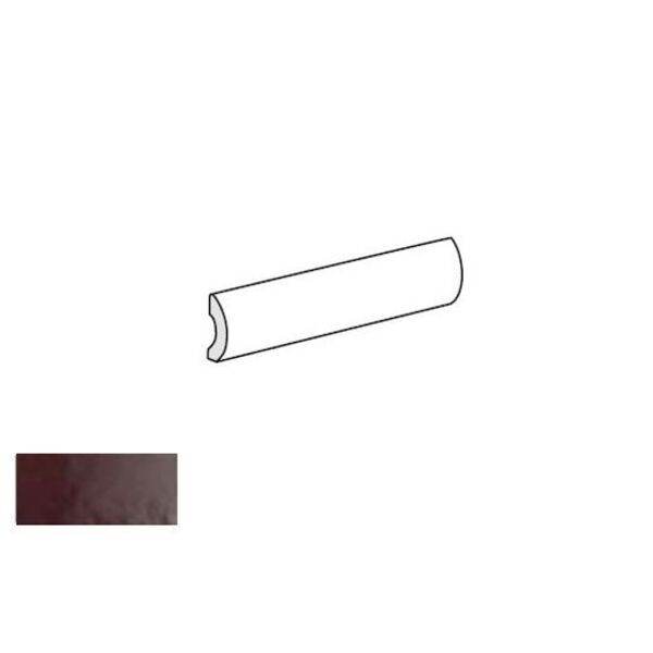 equipe artisan burgundy pencil bullnose 3x20 (24497) glazura equipe ceramicas prostokątne hiszpańskie czerwone strukturalne