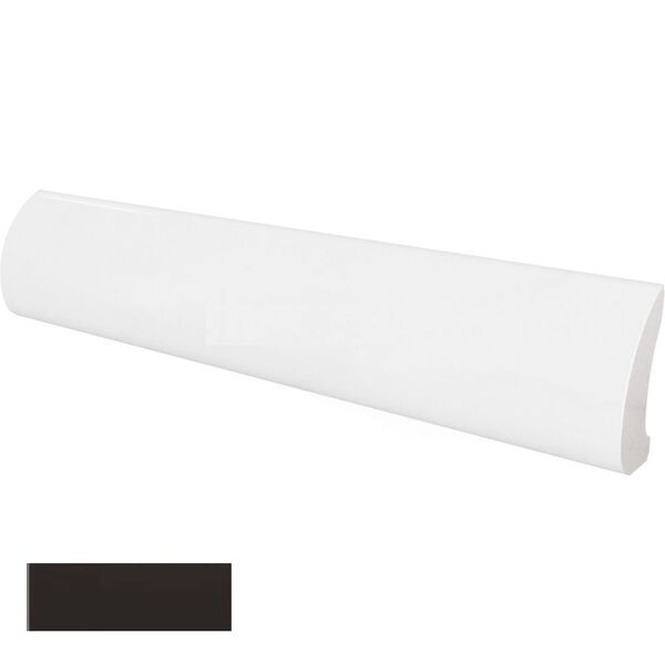 equipe black matt pencil bullnose 3x15 (23299) płytki equipe ceramicas prostokątne hiszpańskie do łazienki matowe strukturalne