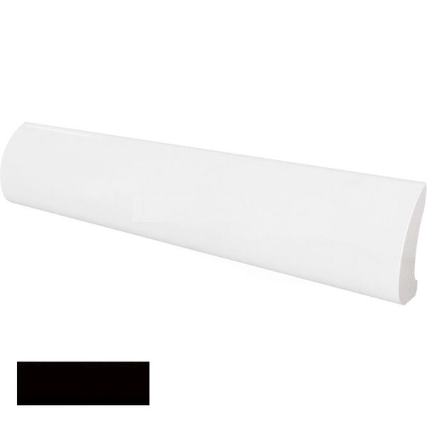 equipe black pencil bullnose 3x15 (23119) płytki equipe ceramicas prostokątne do kuchni czarne strukturalne