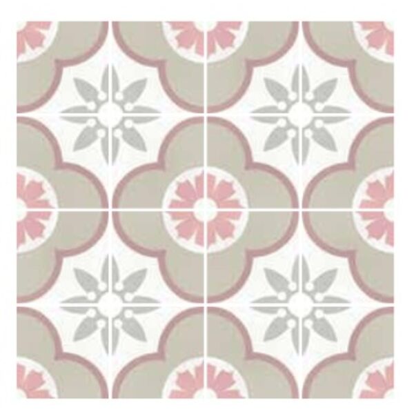 equipe caprice deco flower pastel gres 20x20 (22107) płytki equipe ceramicas kwadratowe hiszpańskie do kuchni matowe z motywem natura