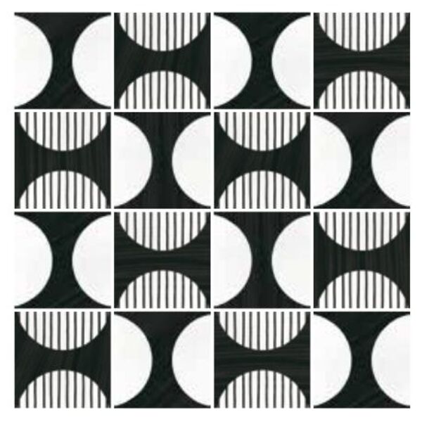 equipe caprice deco moonline b&w gres 20x20 (22126) 