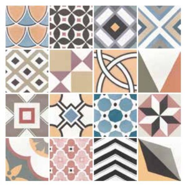 equipe caprice deco patchwork colours 20x20 (22104) gres kwadratowe hiszpańskie do salonu antypoślizgowe patchwork