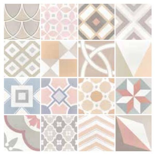 equipe caprice deco patchwork pastel gres 20x20 (22103) płytki kwadratowe hiszpańskie do kuchni 20x20 matowe antypoślizgowe patchwork