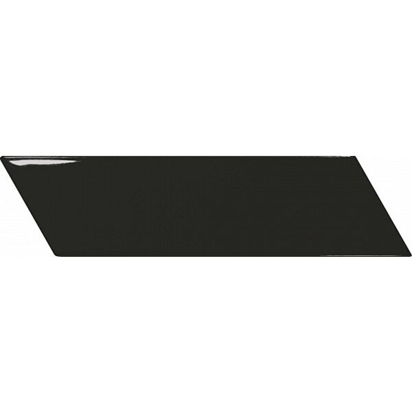 equipe chevron black right płytka ścienna 5.2x18.6 (23366) czarne płytki w jodełkę