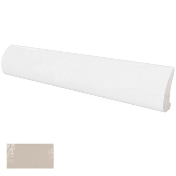 equipe grey pearl pencil bullnose 3x20 (23319) płytki equipe ceramicas prostokątne do salonu szare błyszczące strukturalne