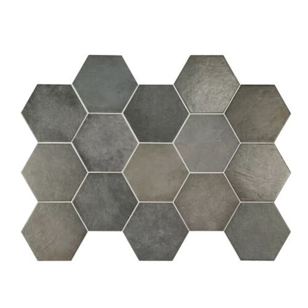 equipe heritage carbon hexagono gres 17.5x20 (24954) gres equipe ceramicas hiszpańskie czarne matowe