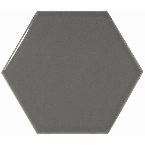 equipe hexagon dark grey płytka ścienna 12.4x10.7 (21913) glazura heksagonalne hiszpańskie błyszczące