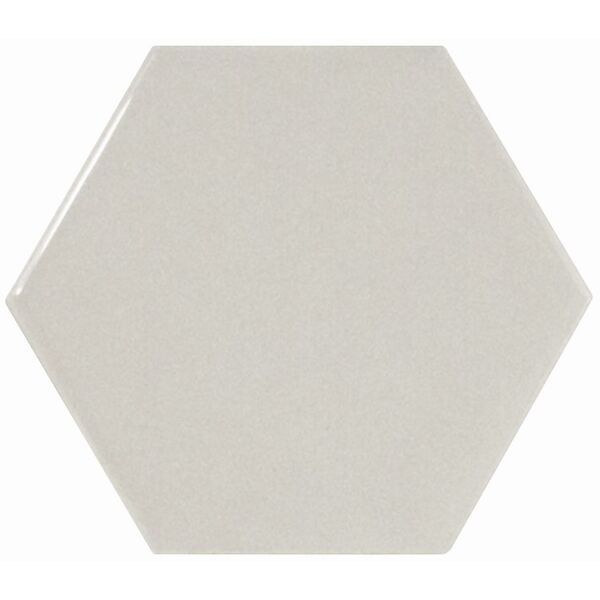 equipe hexagon light grey płytka ścienna 12.4x10.7 (21912) płytki equipe ceramicas heksagonalne hiszpańskie do łazienki szare błyszczące