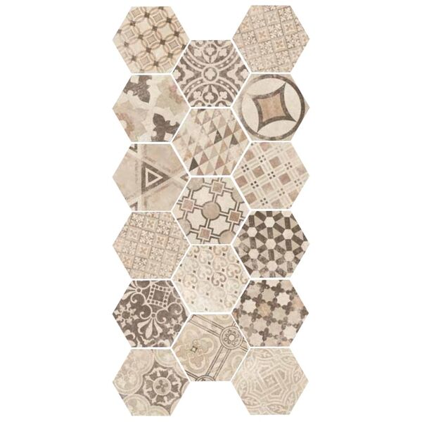 equipe hexatile cement garden sand gres 17.5x20 (22098) patchworkowe płytki equipe ceramicas