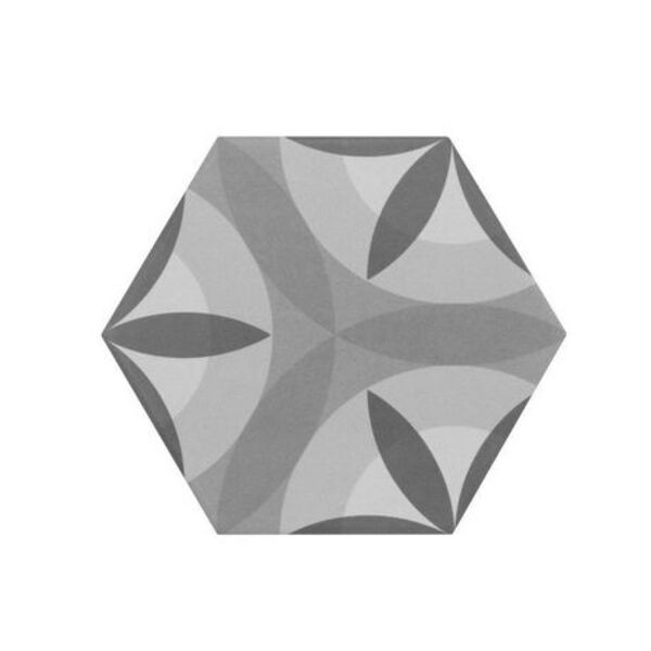 equipe hexatile nature b&w dekor 17.5x20 (21355) 