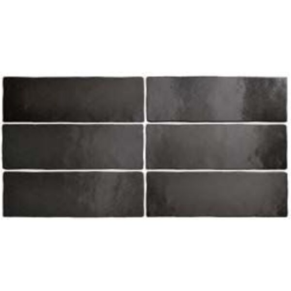 equipe magma black coal płytka ścienna 6.5x20 (24962) glazura equipe ceramicas czarne promocja