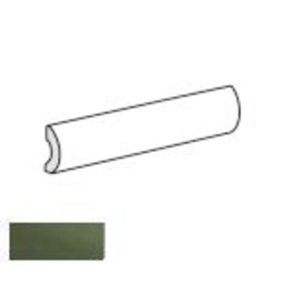 equipe magma malachite pencil bullnose 3x20 (25005) płytki equipe ceramicas hiszpańskie zielone matowe