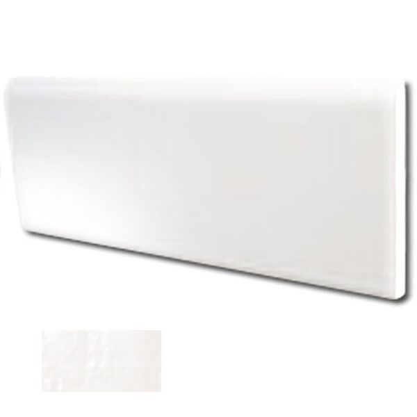 equipe mallorca white bullnose 6.5x20 (23275) płytki equipe ceramicas prostokątne hiszpańskie białe satynowe strukturalne