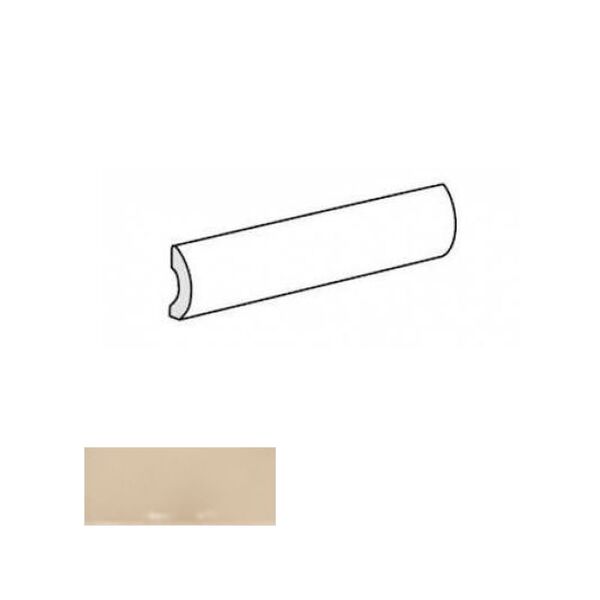 equipe manacor beige argile pencil bullnose 3x20 (26953) płytki equipe ceramicas prostokątne do salonu błyszczące o grubości od 8 do 10 mm