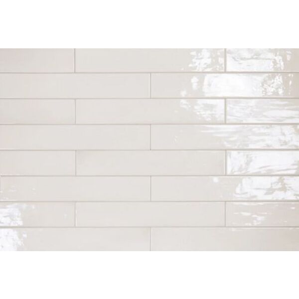 equipe manacor white płytka ścienna 6.5x40 (26929) płytki equipe ceramicas prostokątne do salonu błyszczące o grubości od 8 do 10 mm