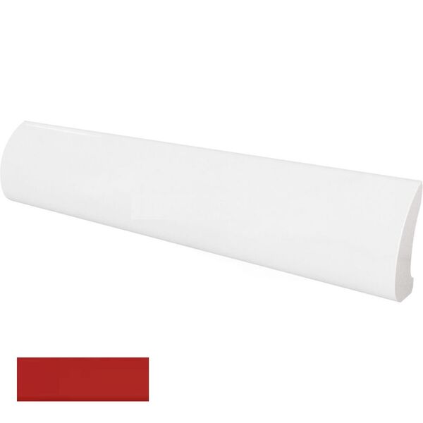 equipe rosso pencil bullnose 3x15 (23304) płytki equipe ceramicas prostokątne czerwone błyszczące