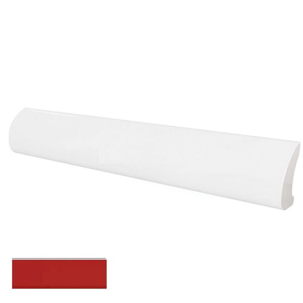 equipe rosso pencil bullnose 3x20 (23397) płytki equipe ceramicas prostokątne czerwone błyszczące