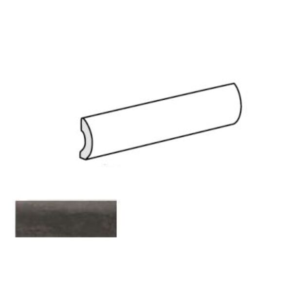 equipe splendours black pencil bullnose 3x15 (24018) glazura equipe ceramicas do kuchni czarne strukturalne