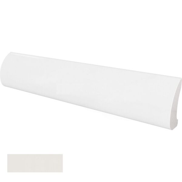 equipe white matt pencil bullnose 3x15 (23129) płytki equipe ceramicas prostokątne hiszpańskie do łazienki białe