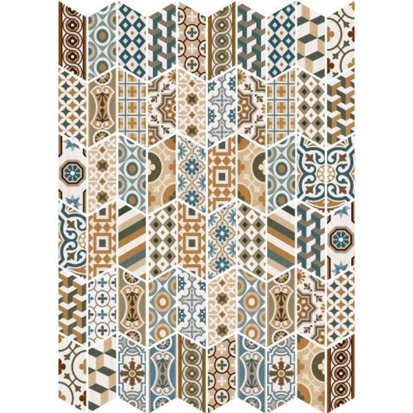 equipe (wyprzedaż) patchwork color left gres 9x20.5 (23212) patchworkowe płytki equipe ceramicas