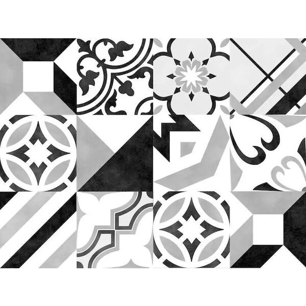 estudio frame patchwork b&w dekor 15x15 (e230103) gres 15x15 matowe ornament