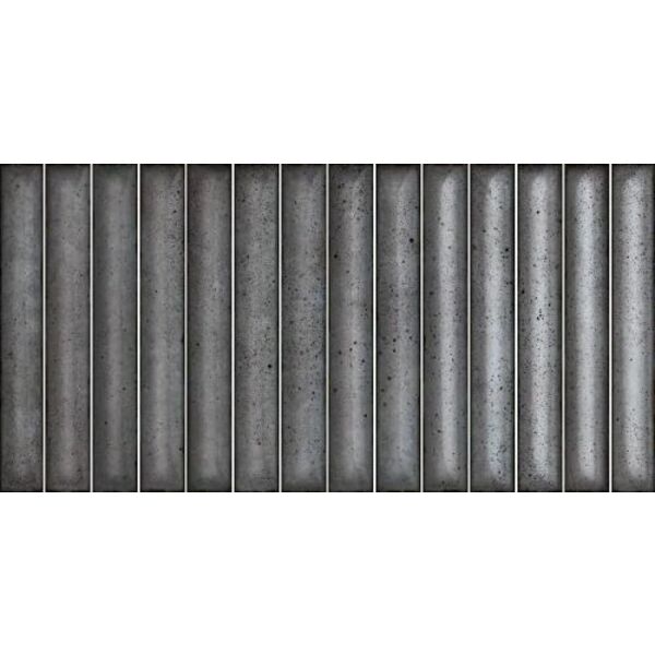 estudio karatsu charcoal grey płytka ścienna 11.5x23 (e237025 ) glazura hiszpańskie szare kitkat strukturalne o grubości od 8 do 10 mm