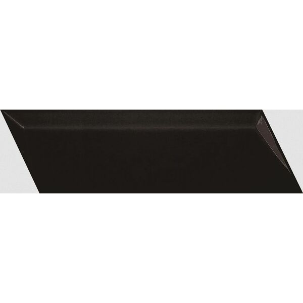 estudio lloyd black matt right relieve dekor 5.5x19.5 (e234399) płytki prostokątne do salonu jodełka strukturalne