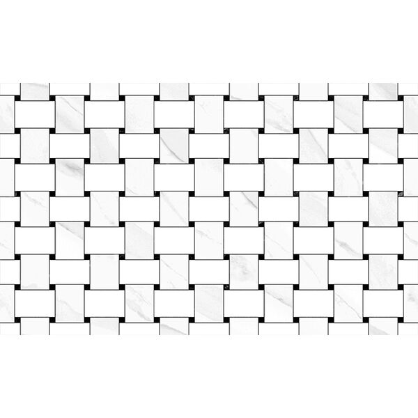 geotiles tangle blanco płytka ścienna dekor 33.3x55 płytki geotiles prostokątne błyszczące geometryczne