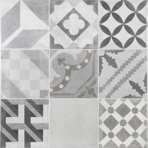 geotiles (wyprzedaż) vintage negro płytka podłogowa 60x60 płytki patchwork